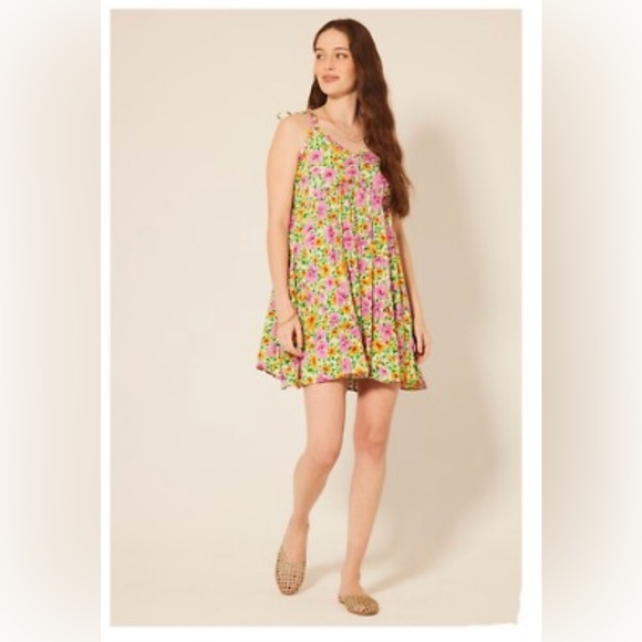 Patrons of Peace Dresses & Skirts - Patrons of Peace Malibu Floral Spaghetti Strap Babydoll Sundress